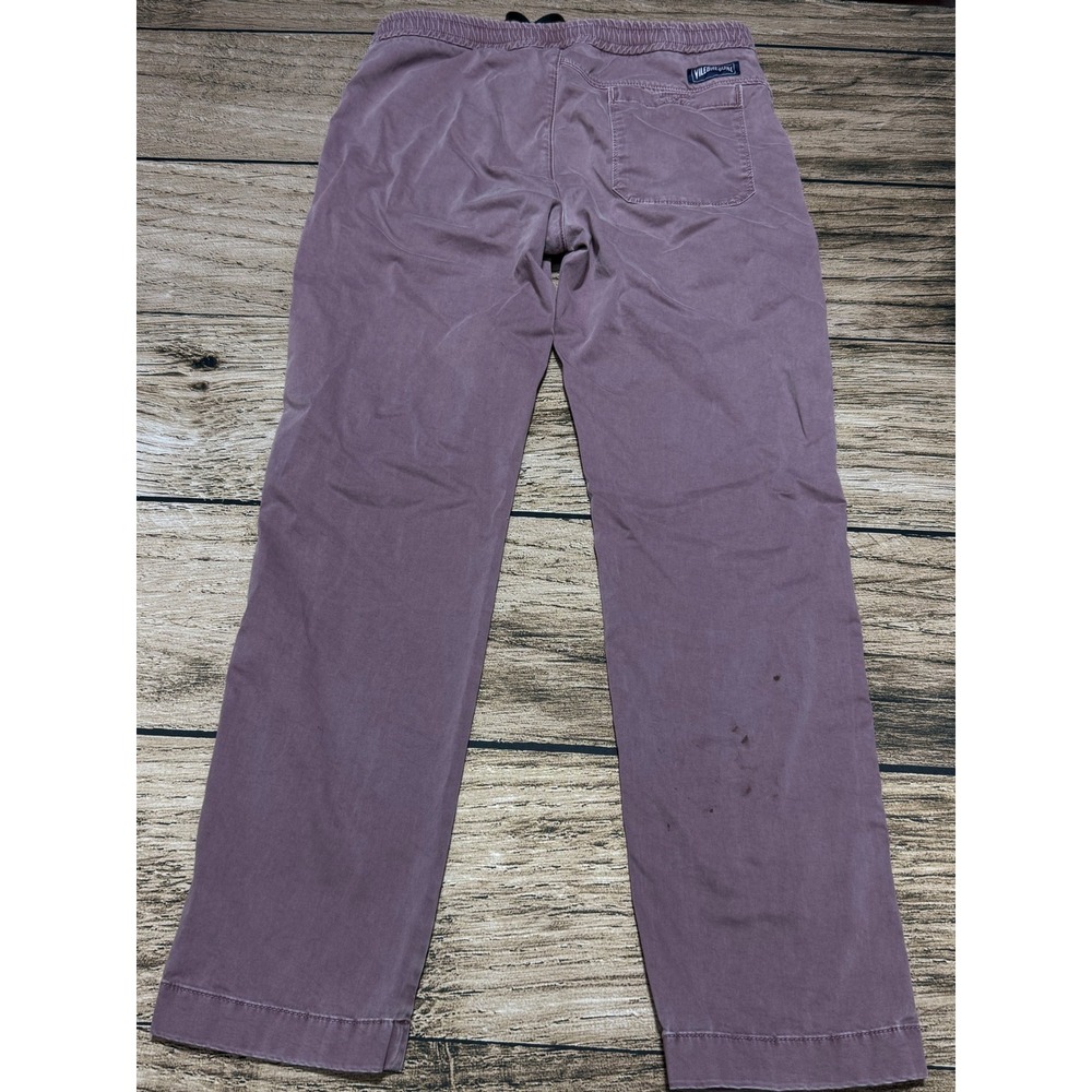 Vilebrequin Pants Mens 34 Purple Clemenceau Trousers Drawstring Italy Casual